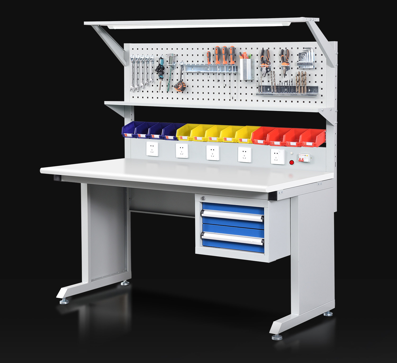 Workshop Tools Table - Grafeen antistatische werkbank fabriekswerkplaats met laden