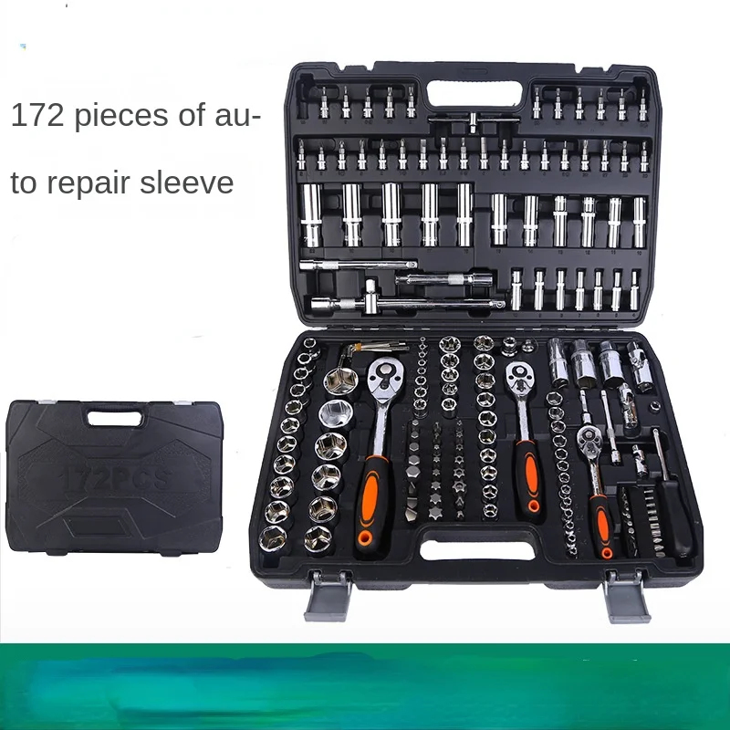 Workshop Tools Trolley - 172-delige autosleutelset met ratel, steeksleutels en