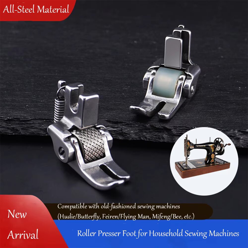 Workshop Tools Machine - Volledig stalen rolvoet voor ouderwetse pedaalnaaimachines,