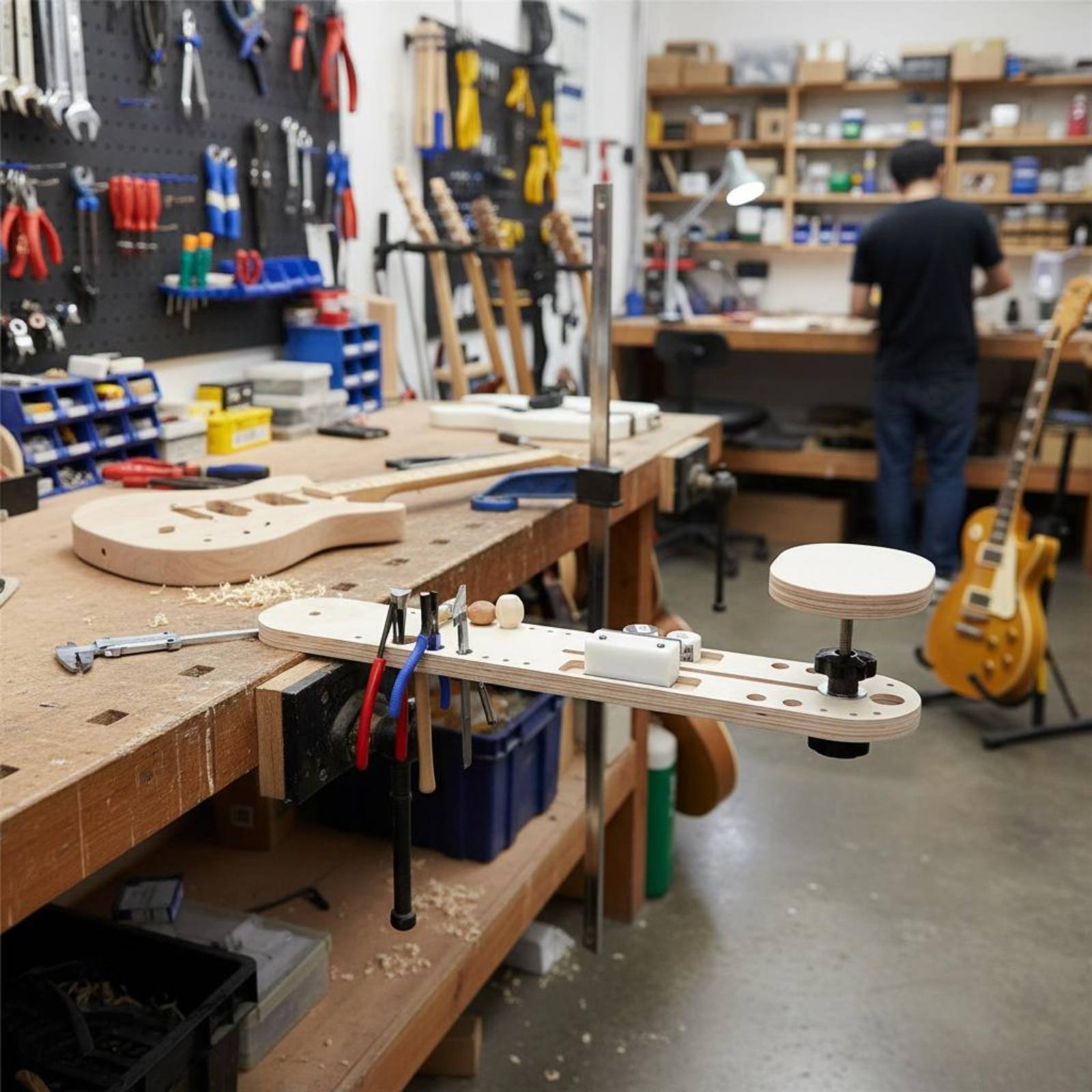 Workshop Tools Table - Instrumentenonderhoudstafel Uitschuifbaar ontwerp Gitaarreparatiestandaard Muziekinstrument Hefbaar