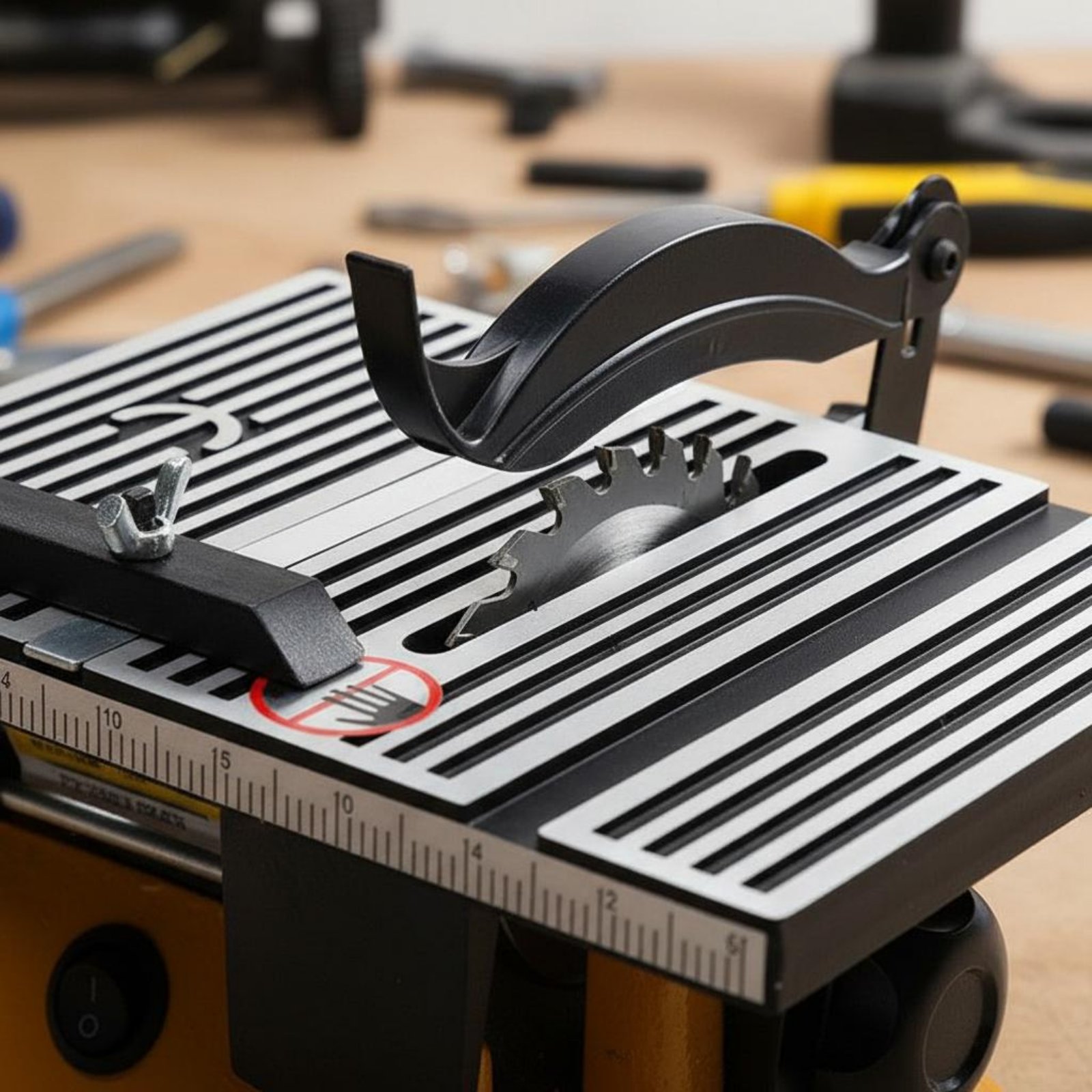 Workshop Tools Machine - Mini-tafelzaag Draagbare miniatuur-bankzaag Snijmachine Geluidsarm elektrisch