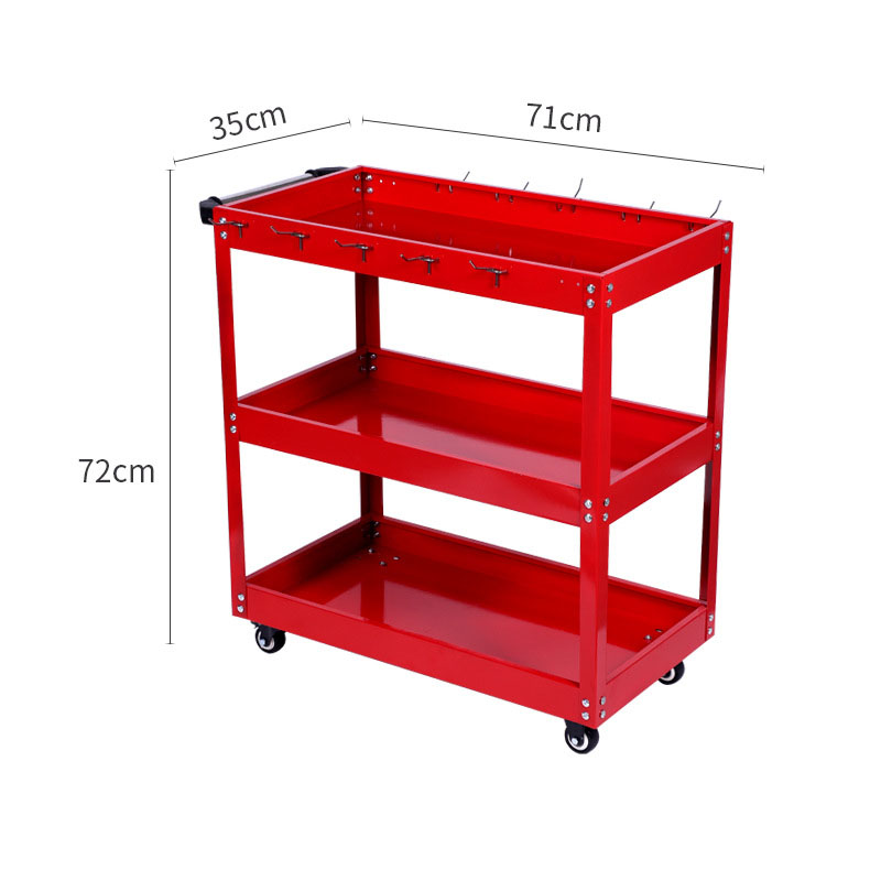 3-laags rolbaar gereedschapswa - Workshop Tools Trolley recensie en prijs