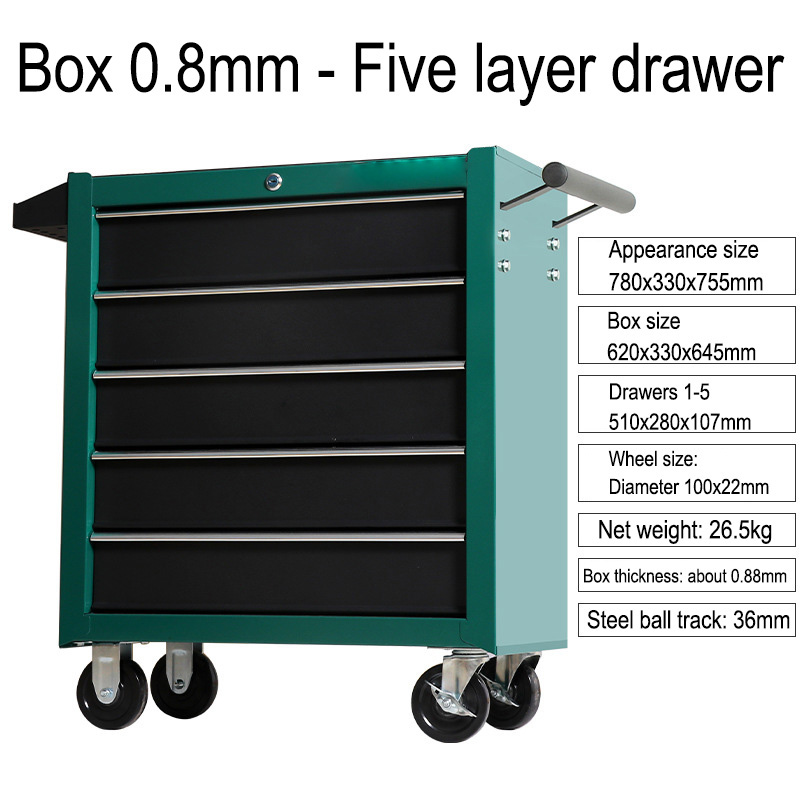 5-laden werkplaatswagen met ge - Workshop Tools Trolley recensie en prijs