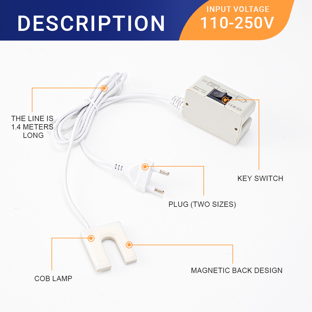 10 LED-naaimachinelicht U-vorm - Workshop Tools Table recensie en prijs