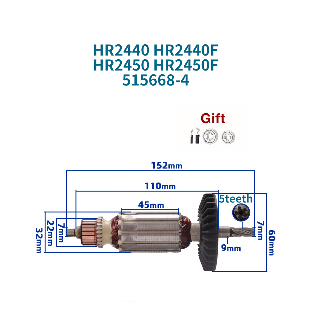 220-240V Anker voor Makita HR2 - Makita Drill Hp1640 recensie en prijs