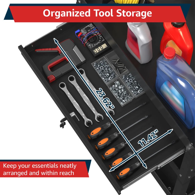 3-laags rollende gereedschapsw - Workshop Garage Tools Manufacturer recensie en prijs
