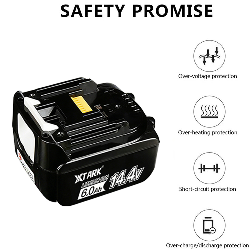 14.4V 6000mAh Li-ion batterijv - Makita Drill Hp1640 recensie en prijs